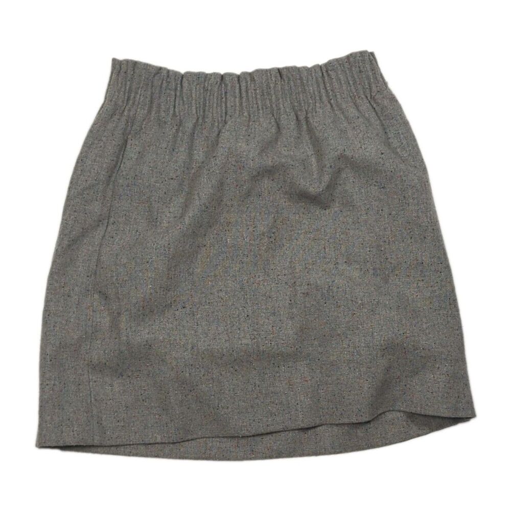 J. Crew Womens Size 0 Skirt Gray Wool Blend Red White Blue Spec Work Classic